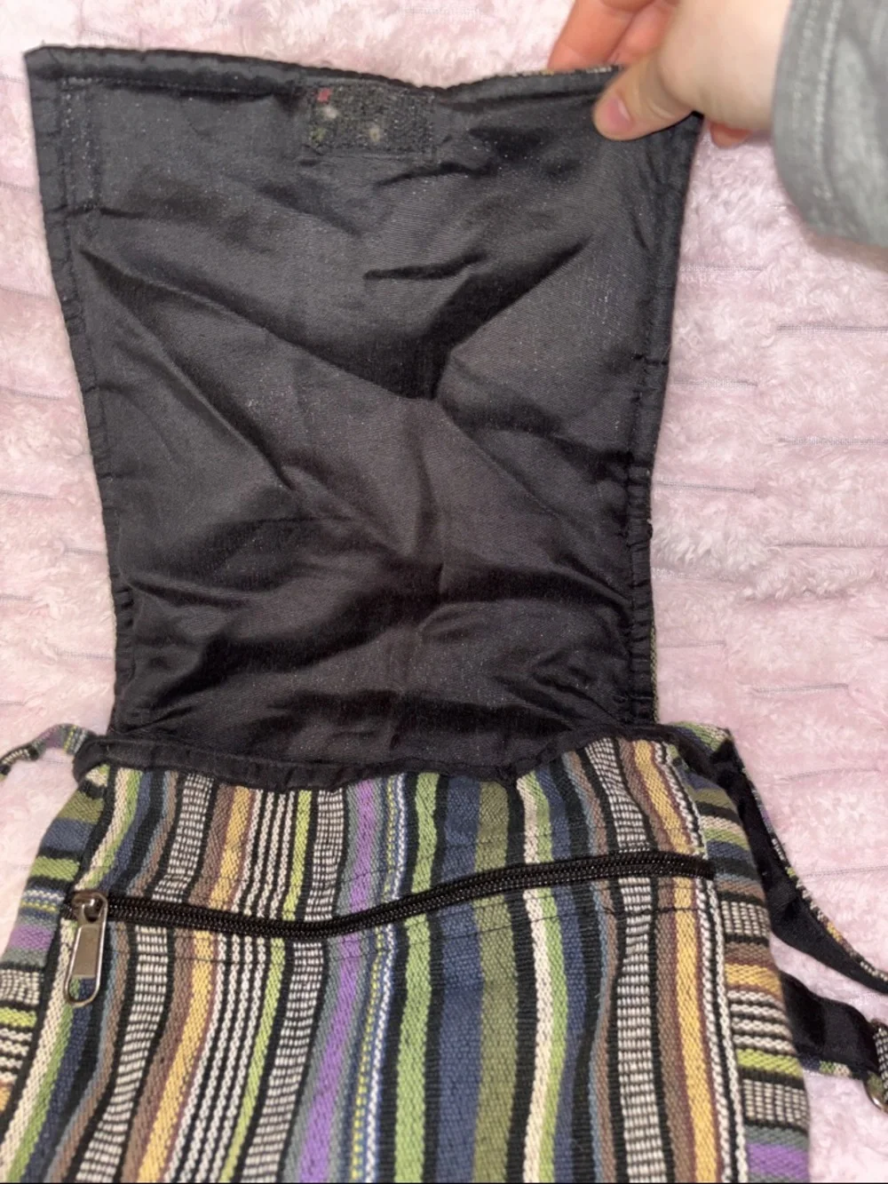 US S Shepherd Striped Green Multi Crossbody Bag